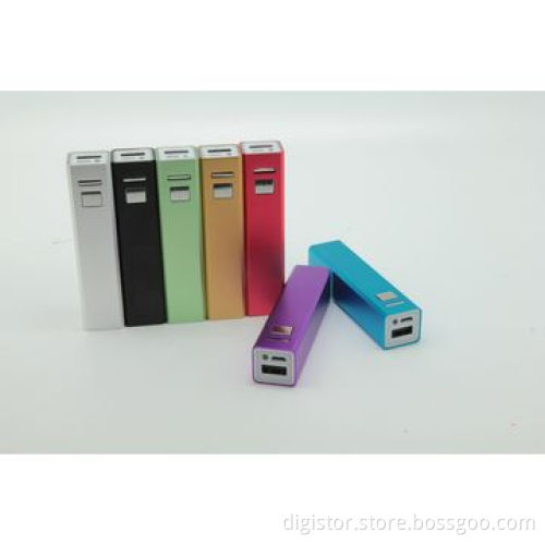 Mobile phone power bank, 2,200/2,600/3,000mAh with LED light, high quality, multiple colors